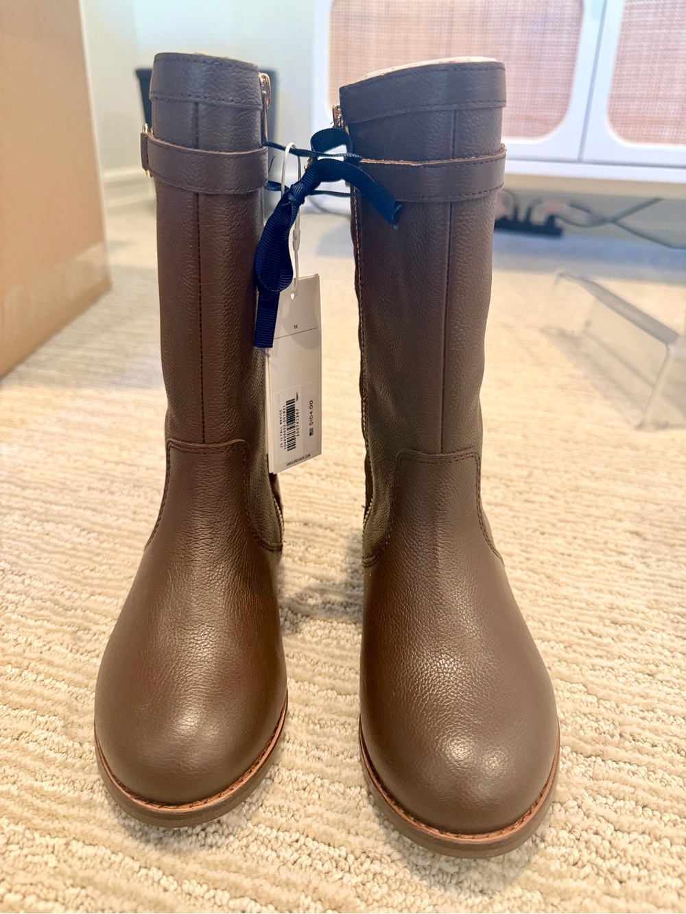NWT Janie and Jack Brown Girls Tall Riding Boots